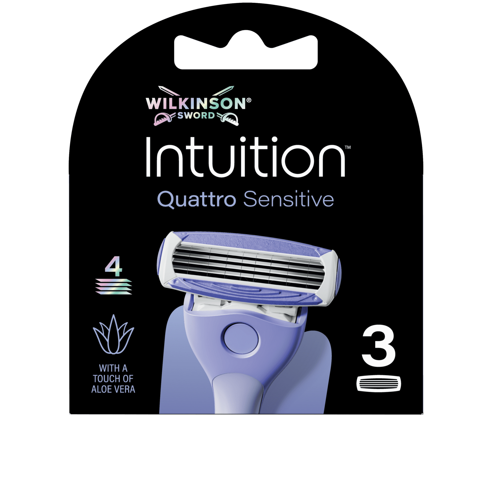 WILKINSON SWORD Intuition Quattro Sensitive Náhradné hlavice 3 ks