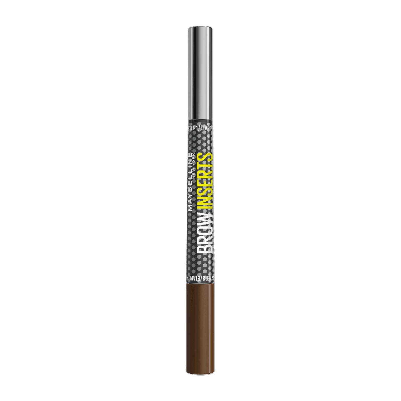 MAYBELLINE NEW YORK Brow Inserts 4 Medium Brown Obojstranná ceruzka na obočie 1.25 ml