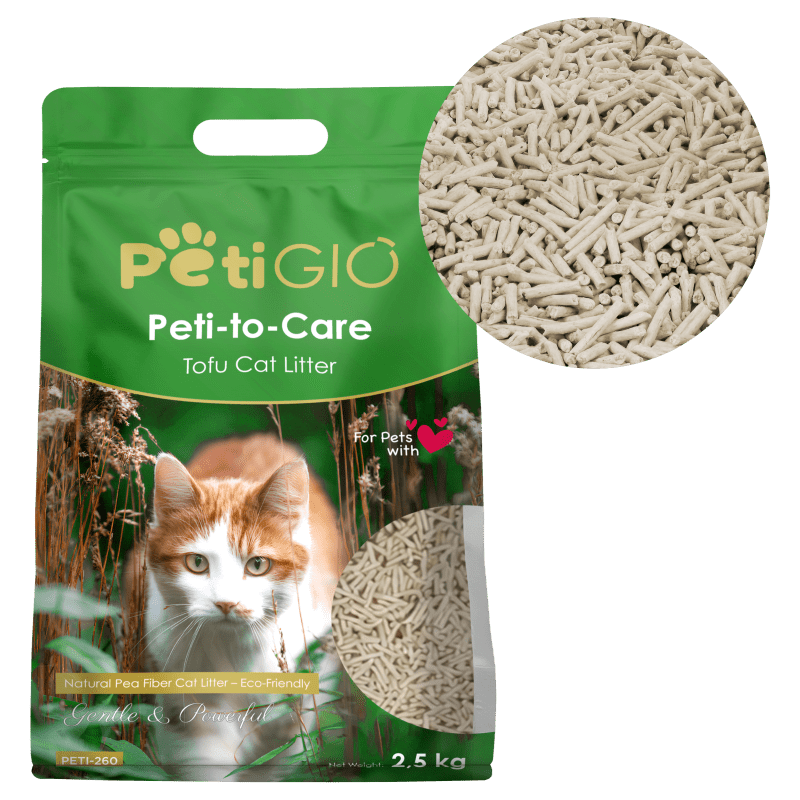 PETIGIO Peti-to-Care podstielka pre mačky Tofu Natural 1 x 2500 g