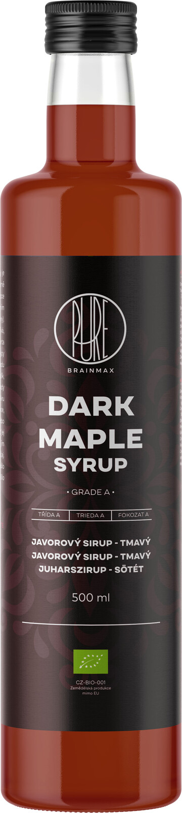 BrainMax Pure Javorový sirup Grade A - Tmavý BIO 500 ml