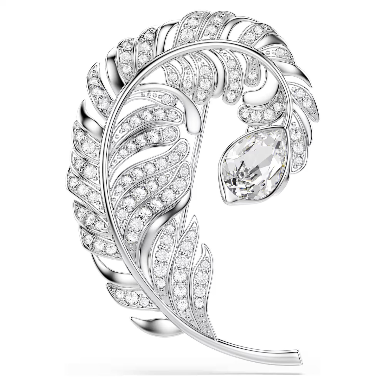 Swarovski Trblietavá brošňa Pierko so Swarovski kryštálmi Idyllia 5747549