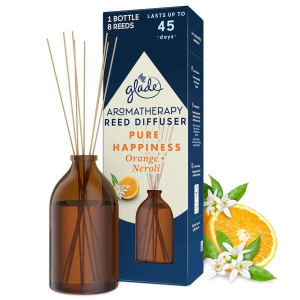 Glade Vonné tyčinky s vôňou pomaranča a neroli Aromatherapy Reed Pure Happiness 80 ml