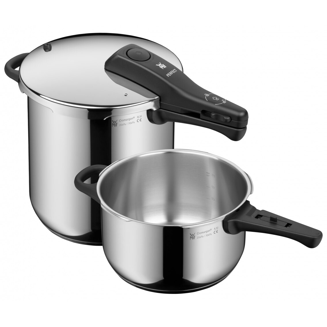 Tlakový hrniec PERFECT, sada 2 ks, 8,5 l a 4,5 l, WMF