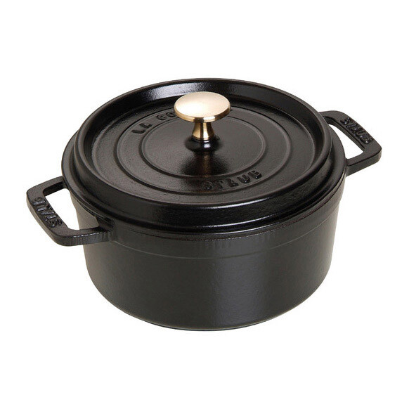Okrúhly hrniec, čierna O 18 cm Staub