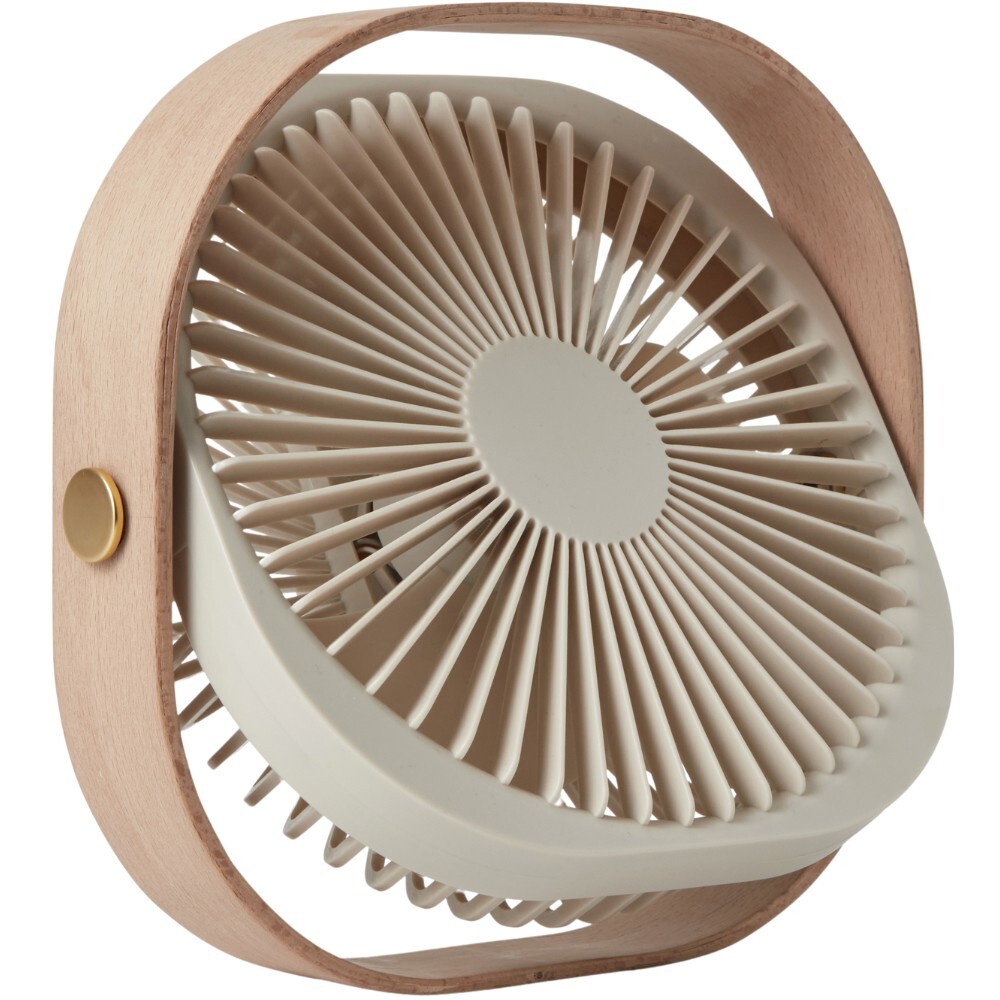 Stolový ventilátor FANTASTIC 20 cm, béžová, drevo, Printworks