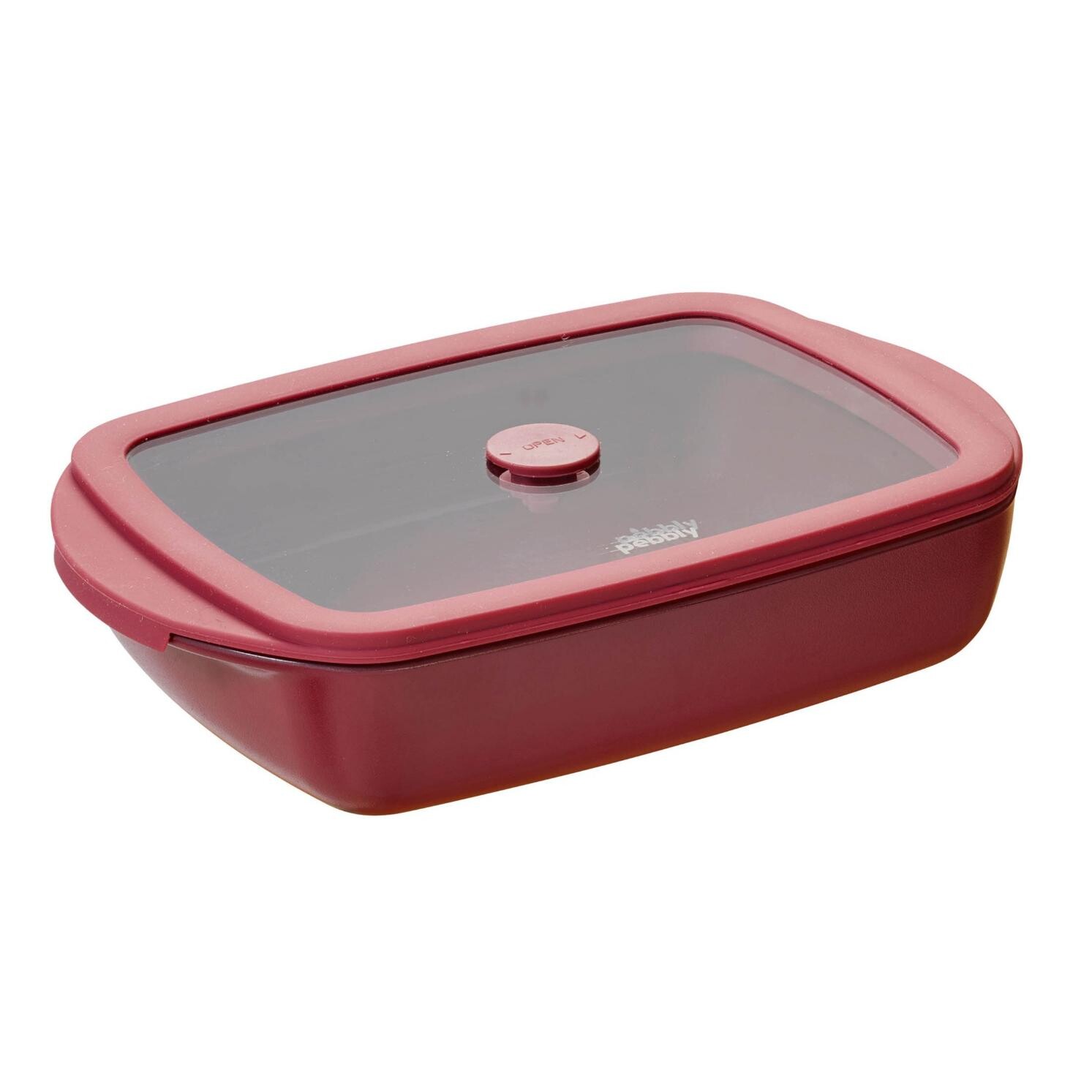 Zapekacia misa PKV-076 800 ml, červená, silikón, Pebbly
