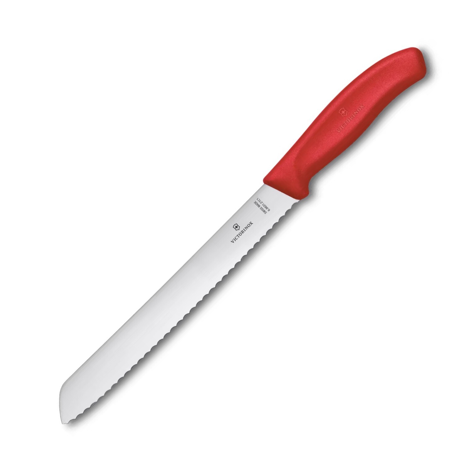 Nôž na chlieb SWISS CLASSIC 21 cm, červená, plast, Victorinox