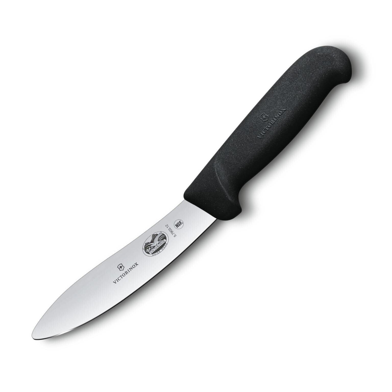 Mäsiarsky nôž FIBROX 12 cm, čierna, plast, Victorinox