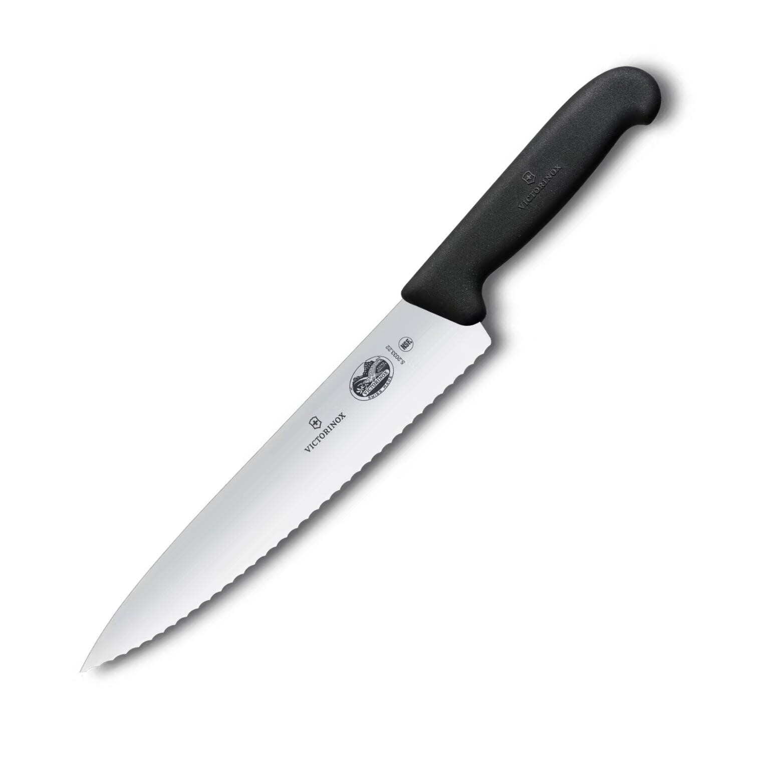 Kuchársky nôž FIBROX 22 cm, čierna, plast, Victorinox
