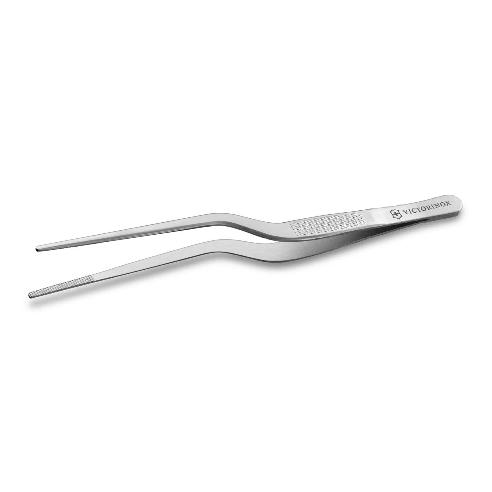 Zahnutá pinzeta pre kuchárov 16 cm, zahnutá, strieborná, nerezová oceľ, Victorinox