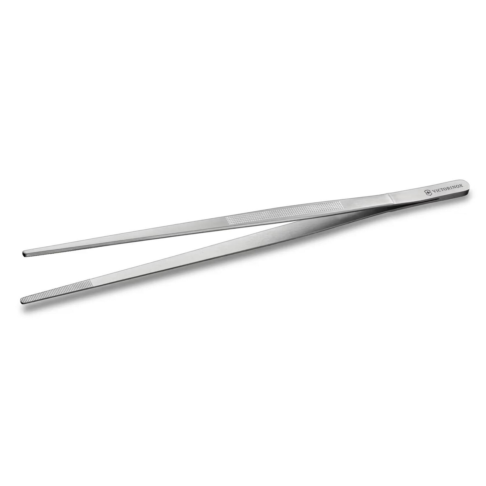 Zahnutá pinzeta pre kuchárov 30 cm, rovná, strieborná, nerezová oceľ, Victorinox