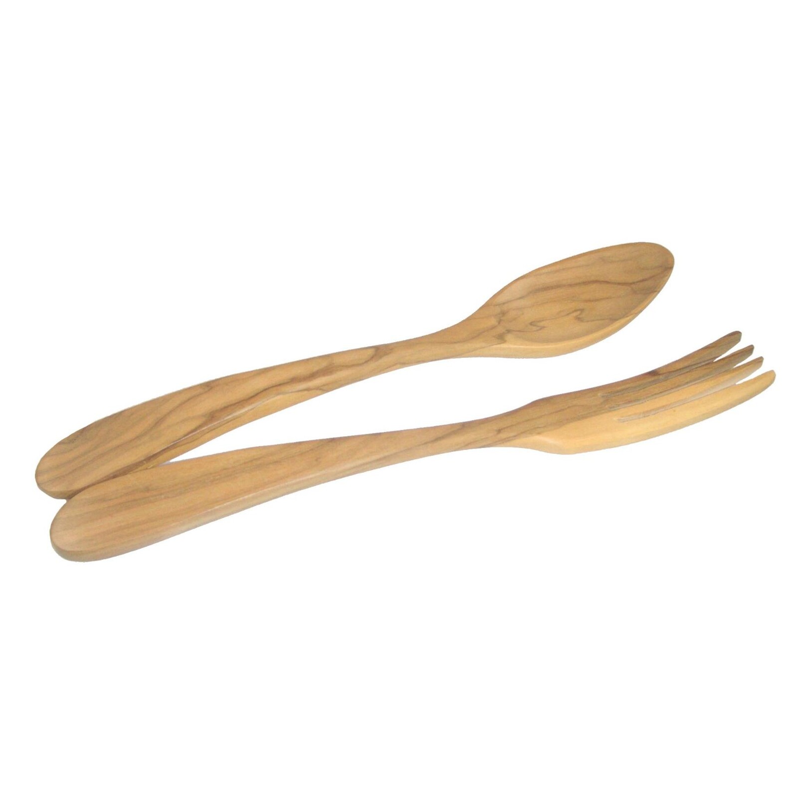 Súprava šalátových lyžíc 35 cm, sada 2 ks, hnedá, olivové drevo, Lion Sabatier