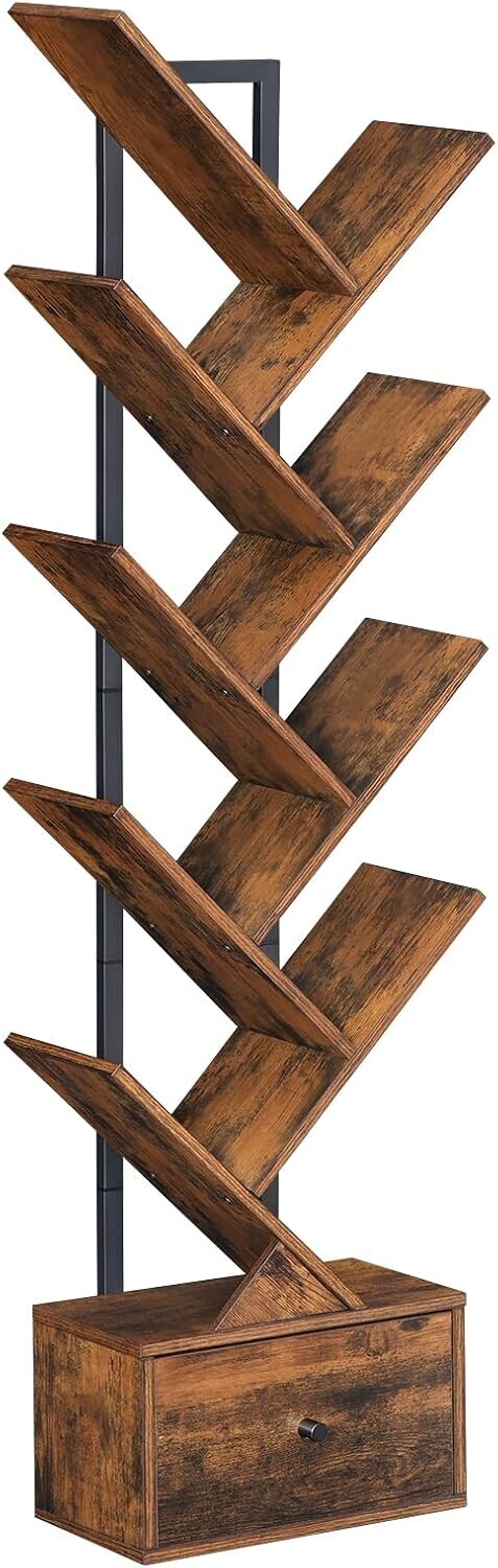 Designová knihovna Marelo 135 cm hnědá