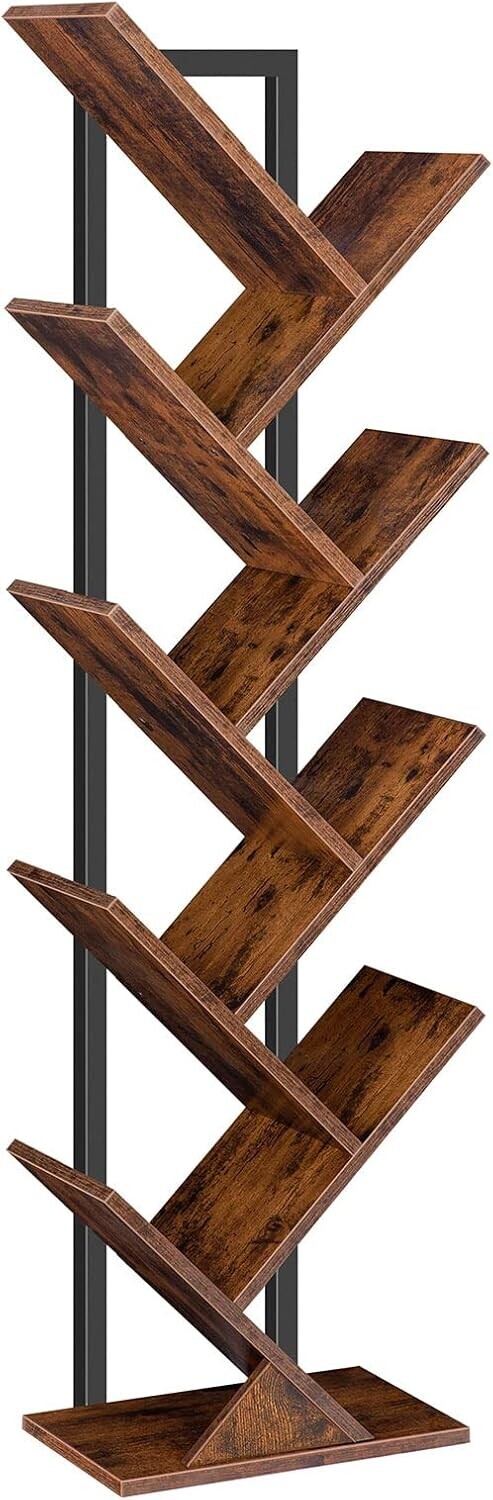 Knihovna Vasagle Mergo 116 cm hnědá