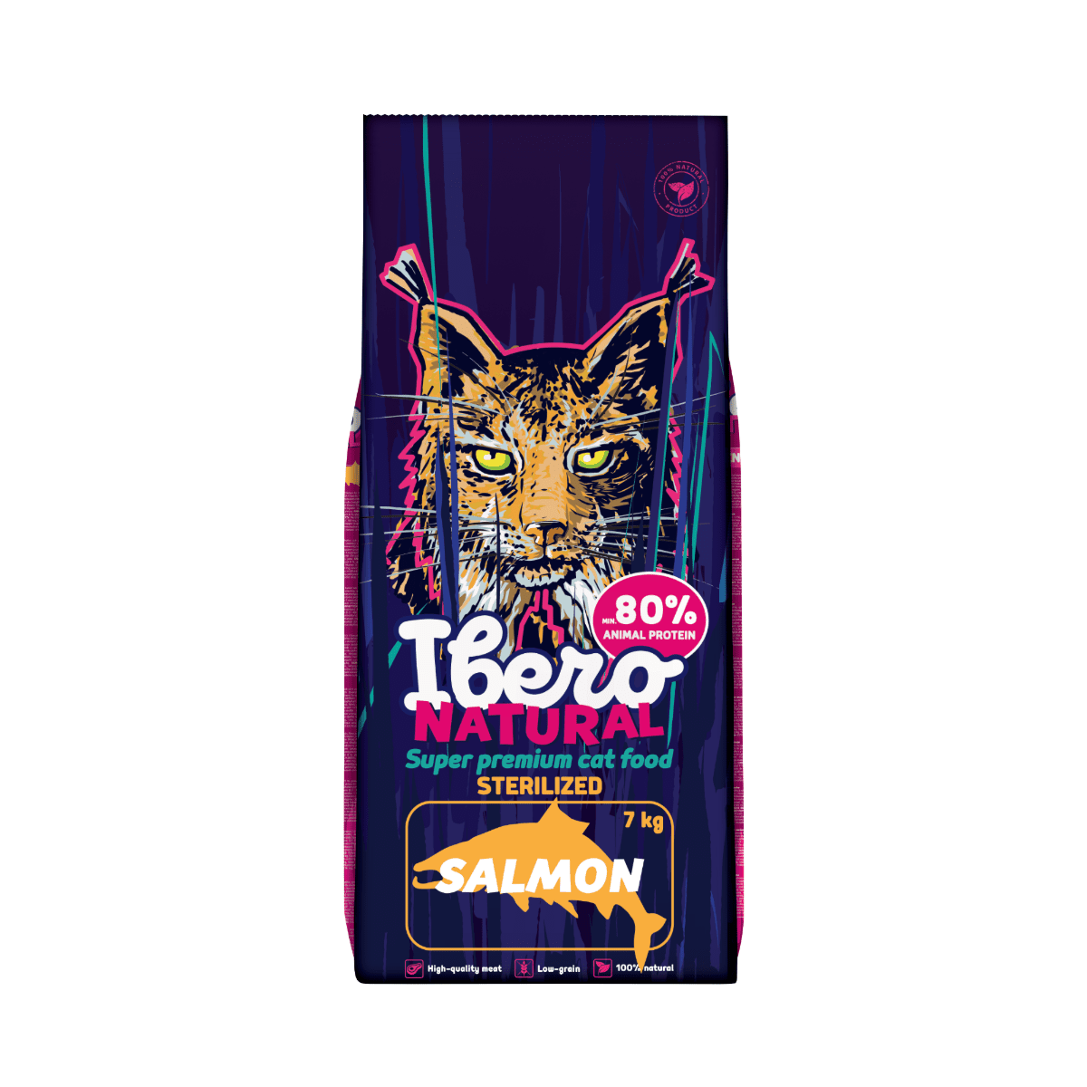 Ibero Natural Cat Sterilized Salmon - 7kg
