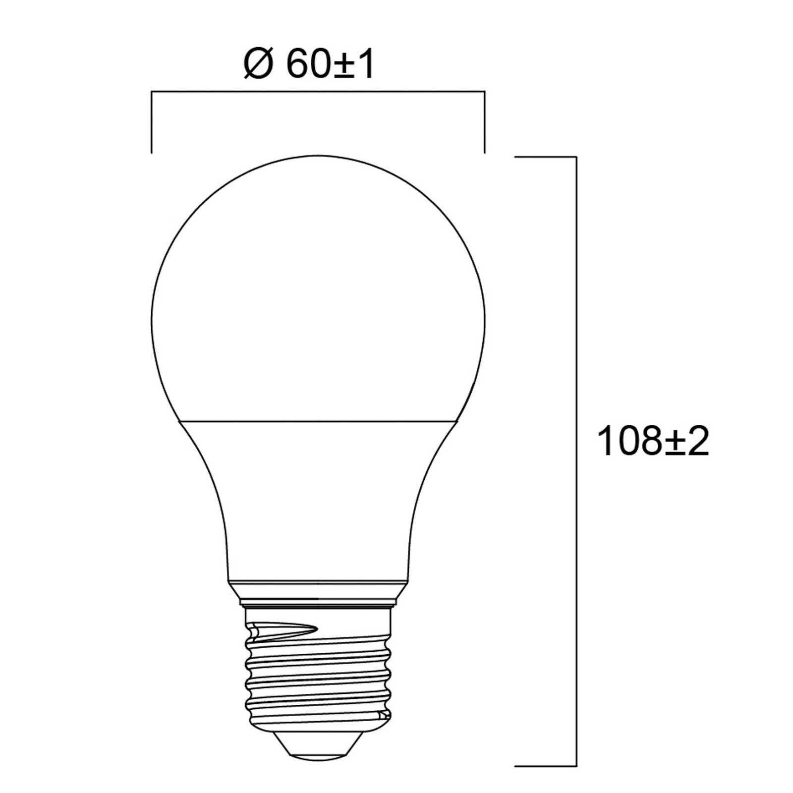 LED žiarovka ToLEDo GLS, E27, 4 W, A60, matná, 6 500 K