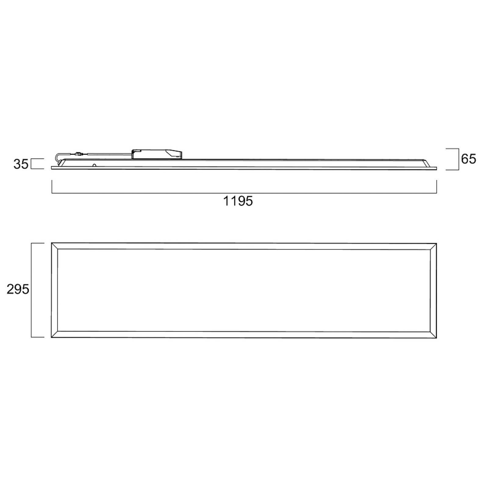 Vstavaný LED panel QUANTUM, biely, 120 × 30 cm, DALI, 26 W, UGR19, IP54