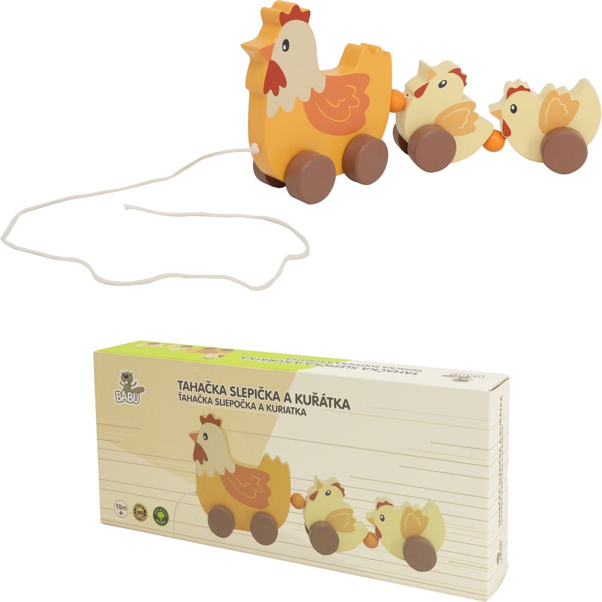 BABU - Ťahacia sliepočka s kuriatkami