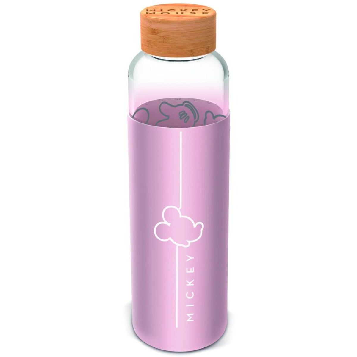 Stor Mickey Sklenená fľaša s návlekom 585 ml