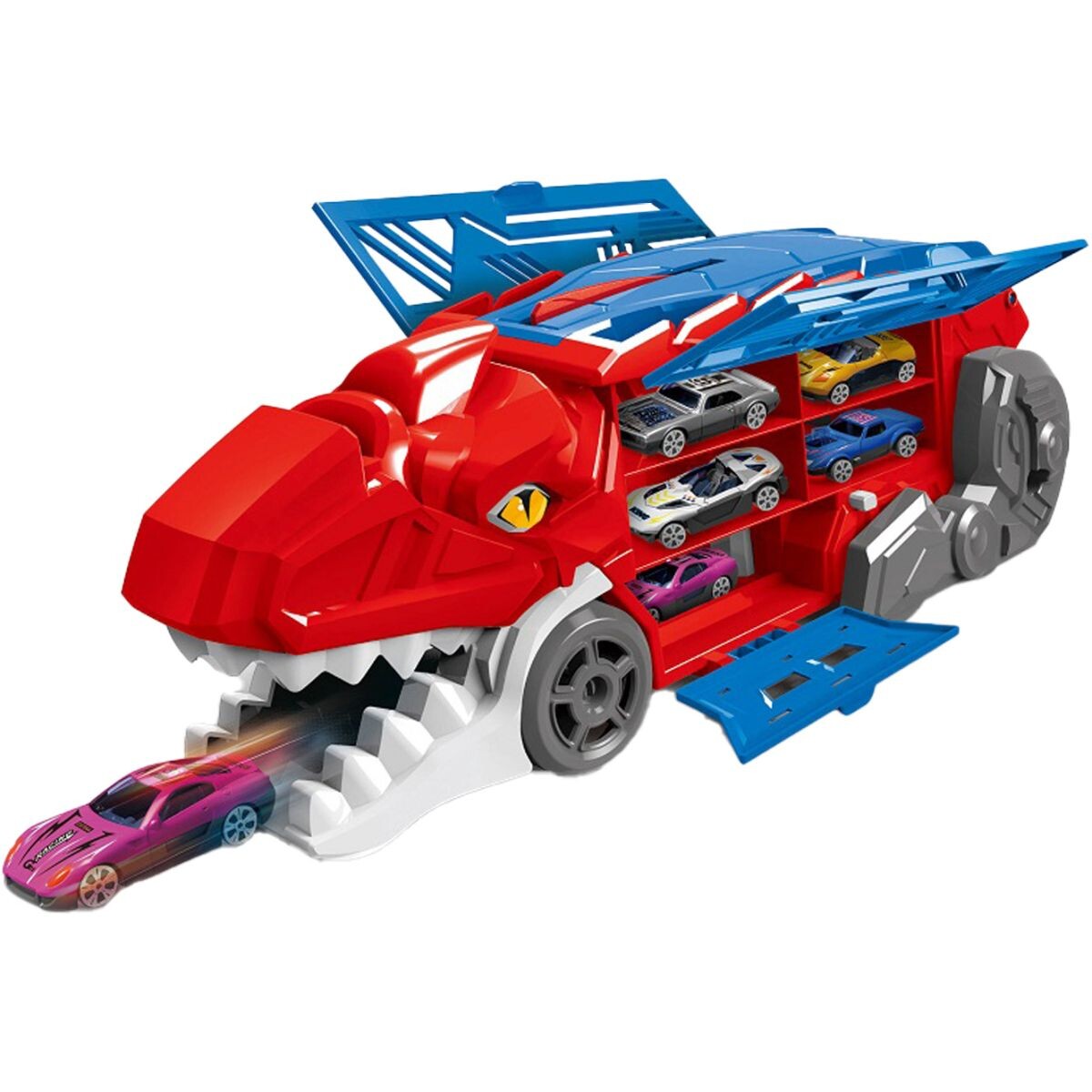 Sparkys Transformujúci sa dinosaurus 2v1 garáž s katapultom