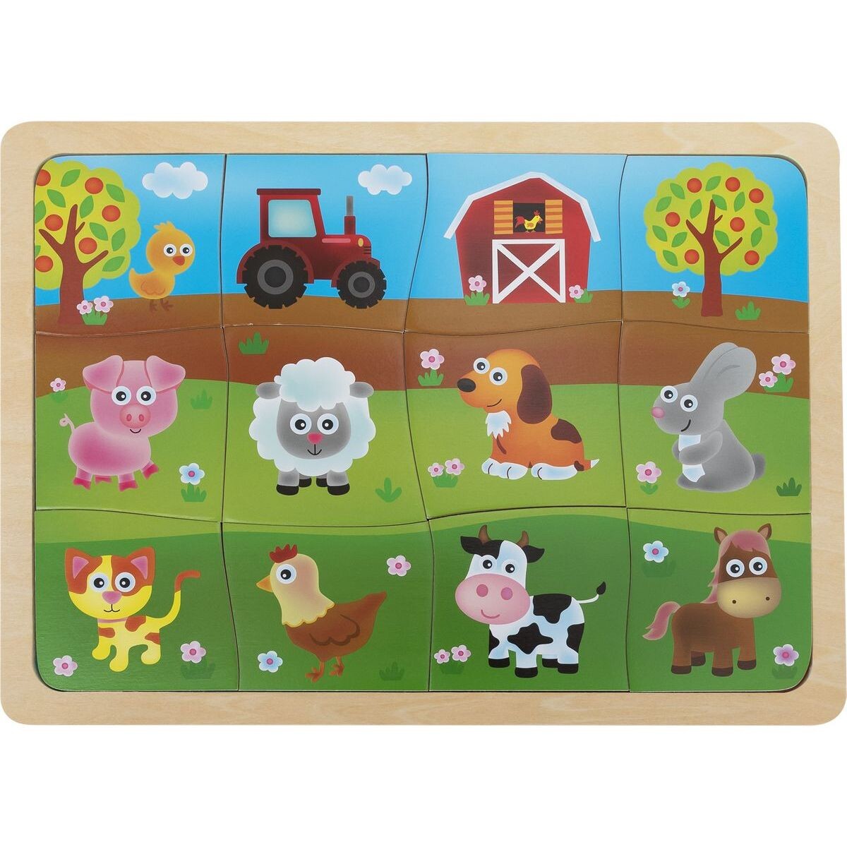 BABU Detské puzzle so zvieratkami z farmy