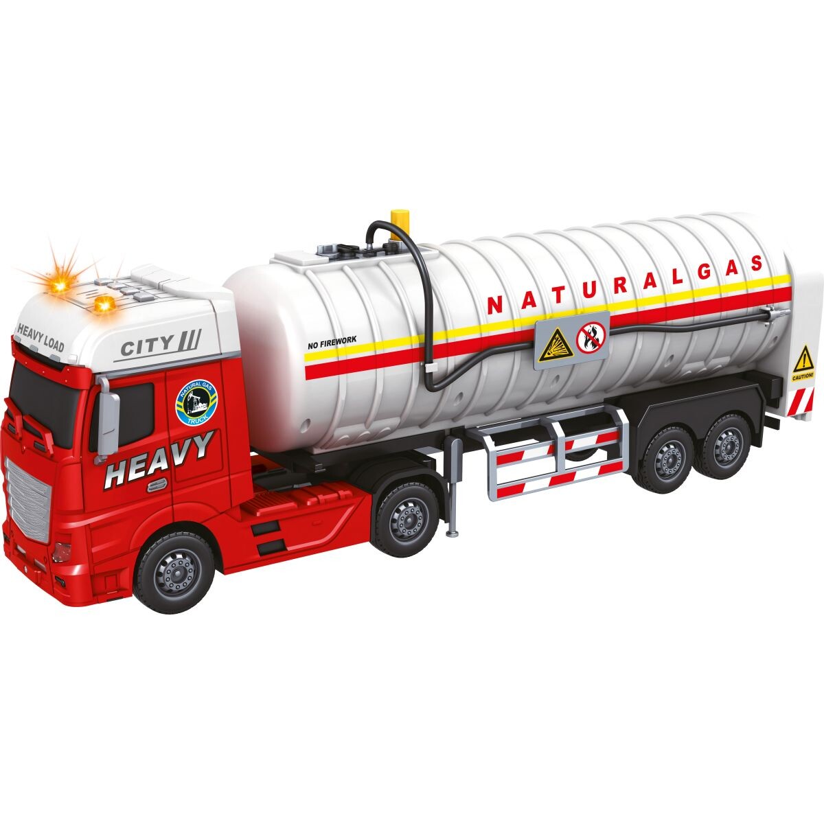 Sparkys CITY SERVICE CAR - 1:12 - Ťahač s cisternou na zemný plyn (so zvukom a svetlami)