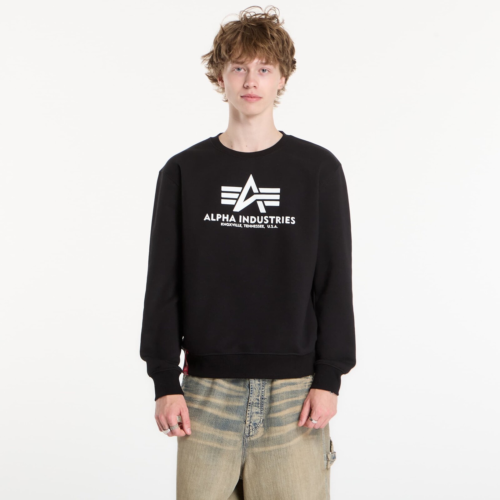 Mikina Alpha Industries Basic Hoody Small Logo II Black L
