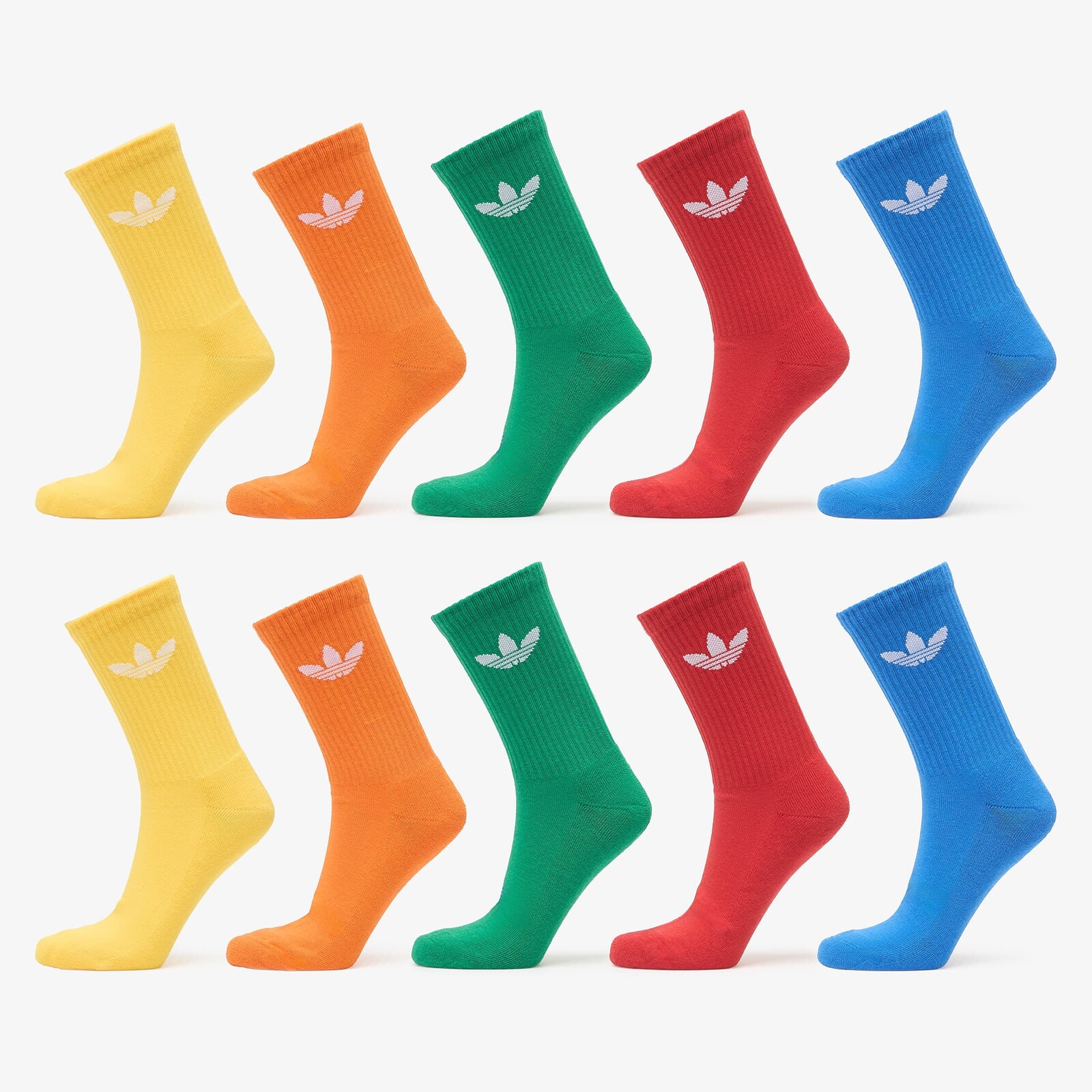 Ponožky adidas Trefoil Crew Socks 10-Pack Blue/ Green/ Better Scarlet M