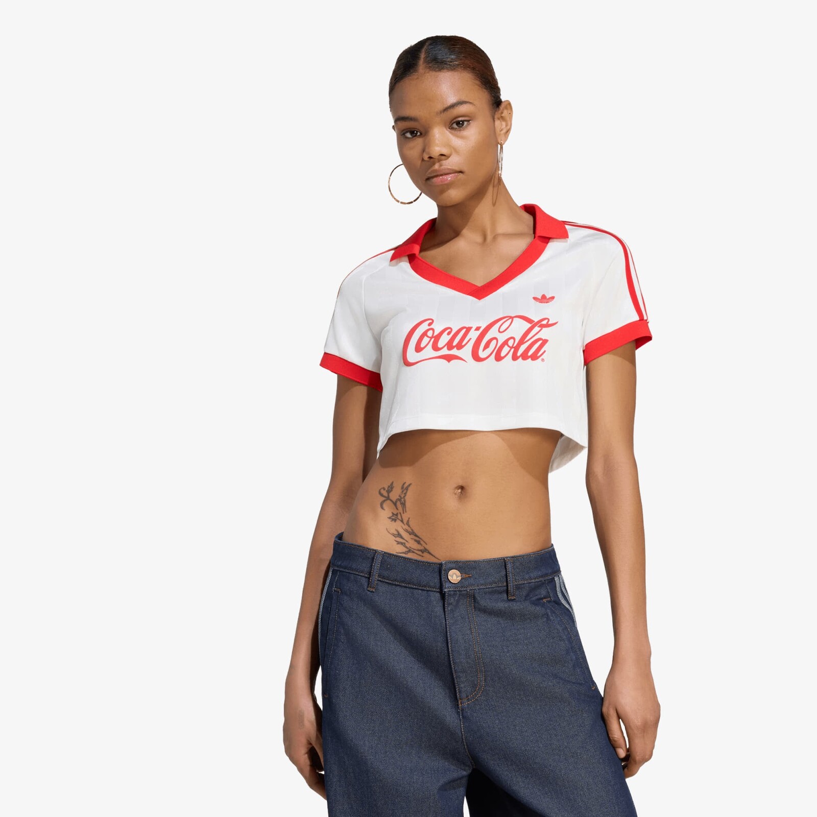 Dres adidas x Coca Cola Cropped Jersey Core White L