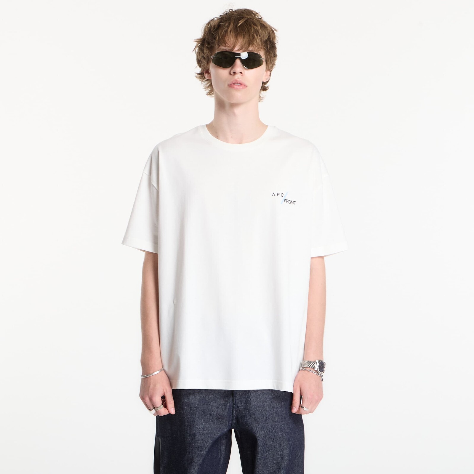 Tričko A.P.C. T-Shirt Renoncement White XXL