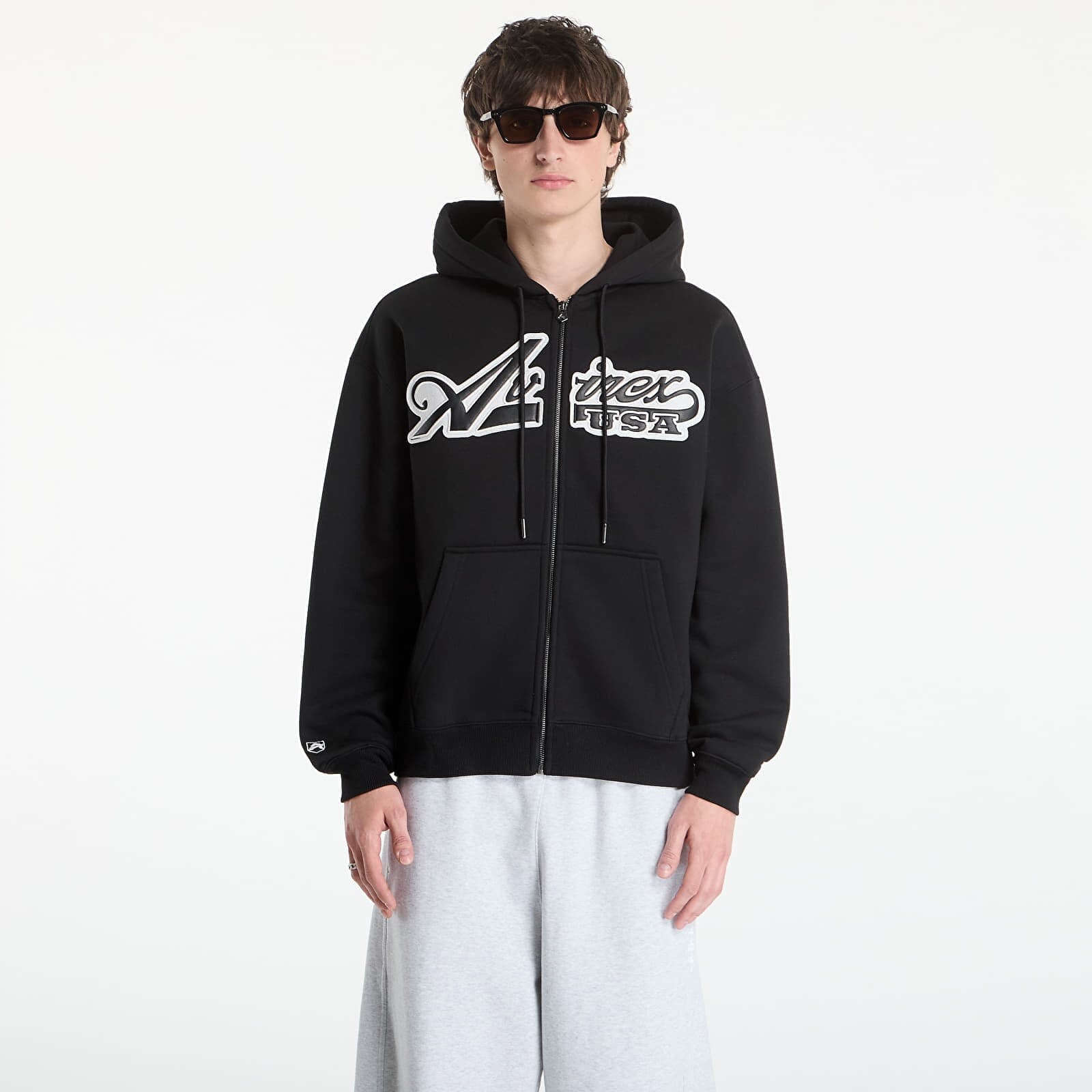 Mikina Avirex Script Hoodie Black S