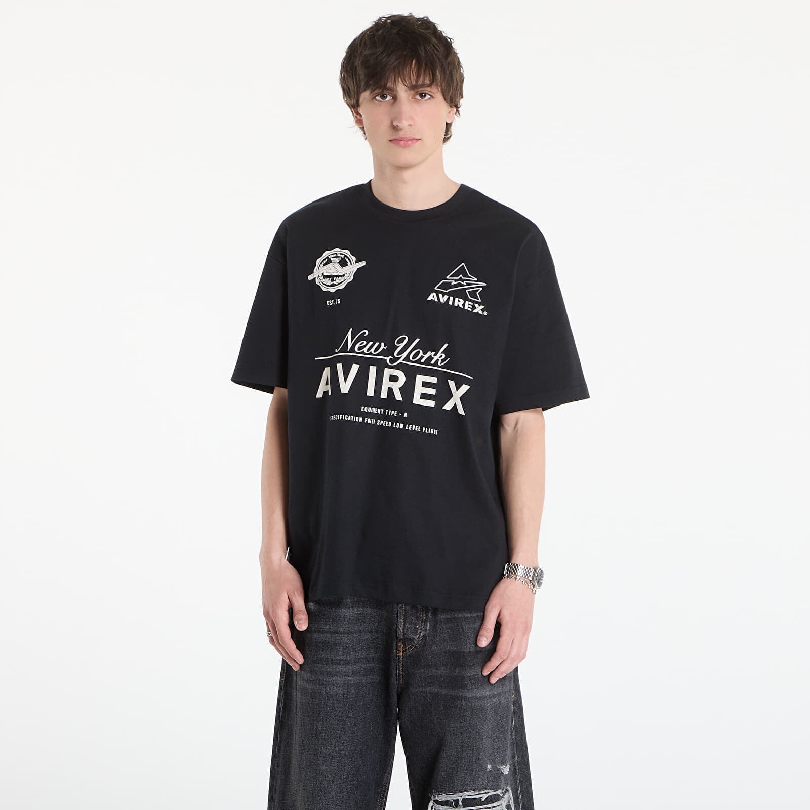 Tričko Avirex Team Avirex Tee Black XXL