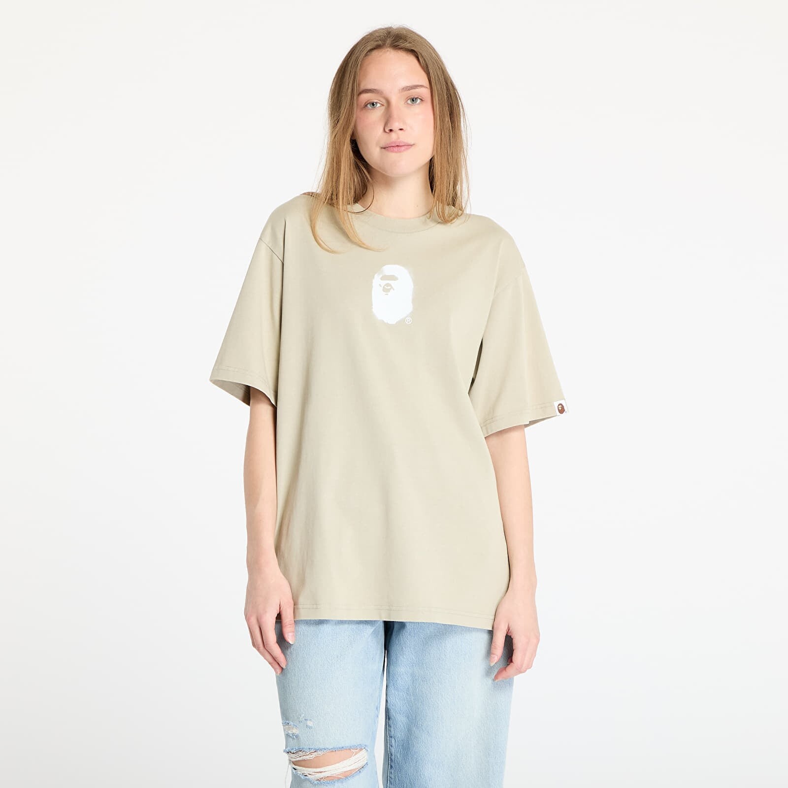Tričko A BATHING APE Pigment Print Ape Head Relaxed Fit Tee UNISEX Olive L