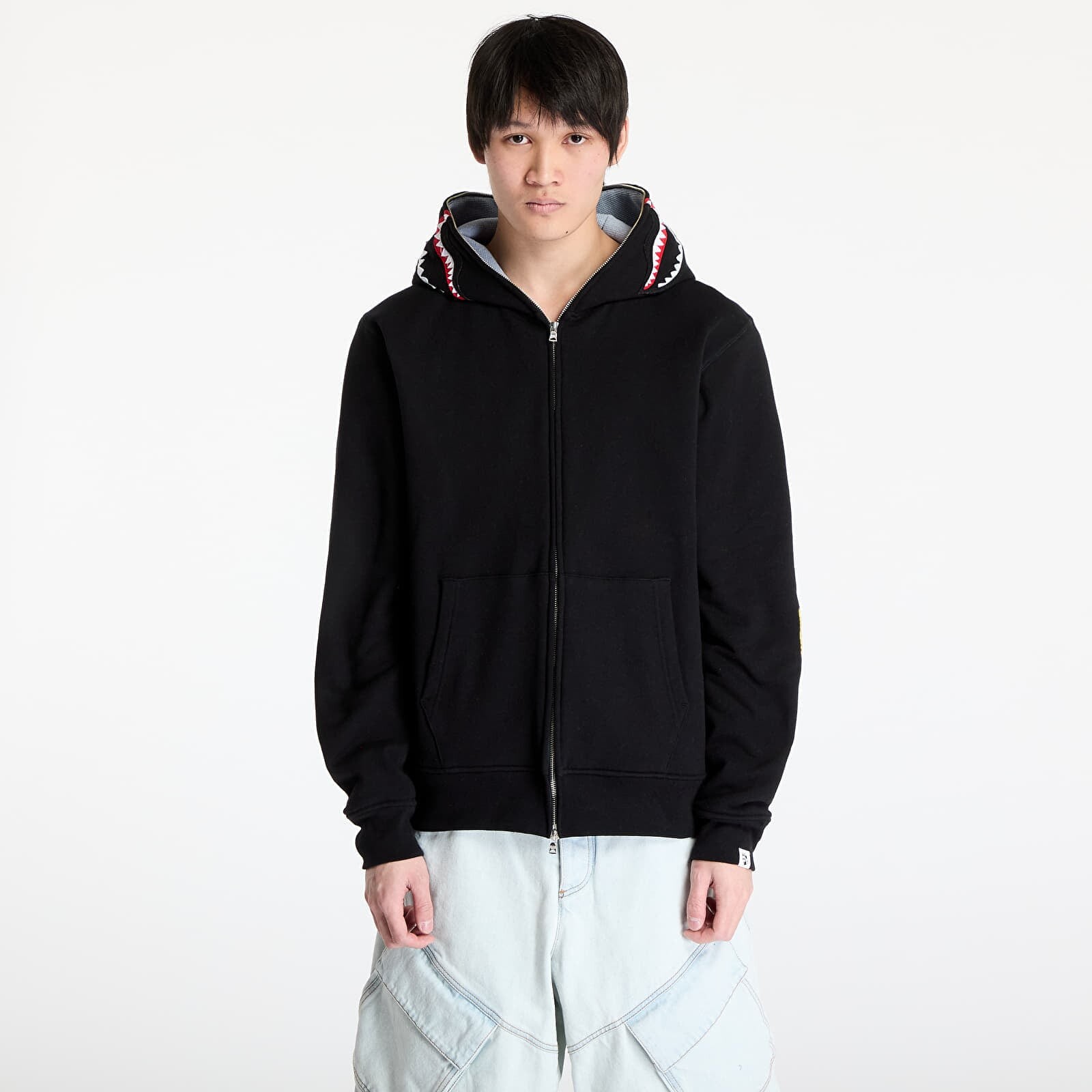 Mikina A BATHING APE 2nd Shark Full Zip UNISEX Hoodie Black M
