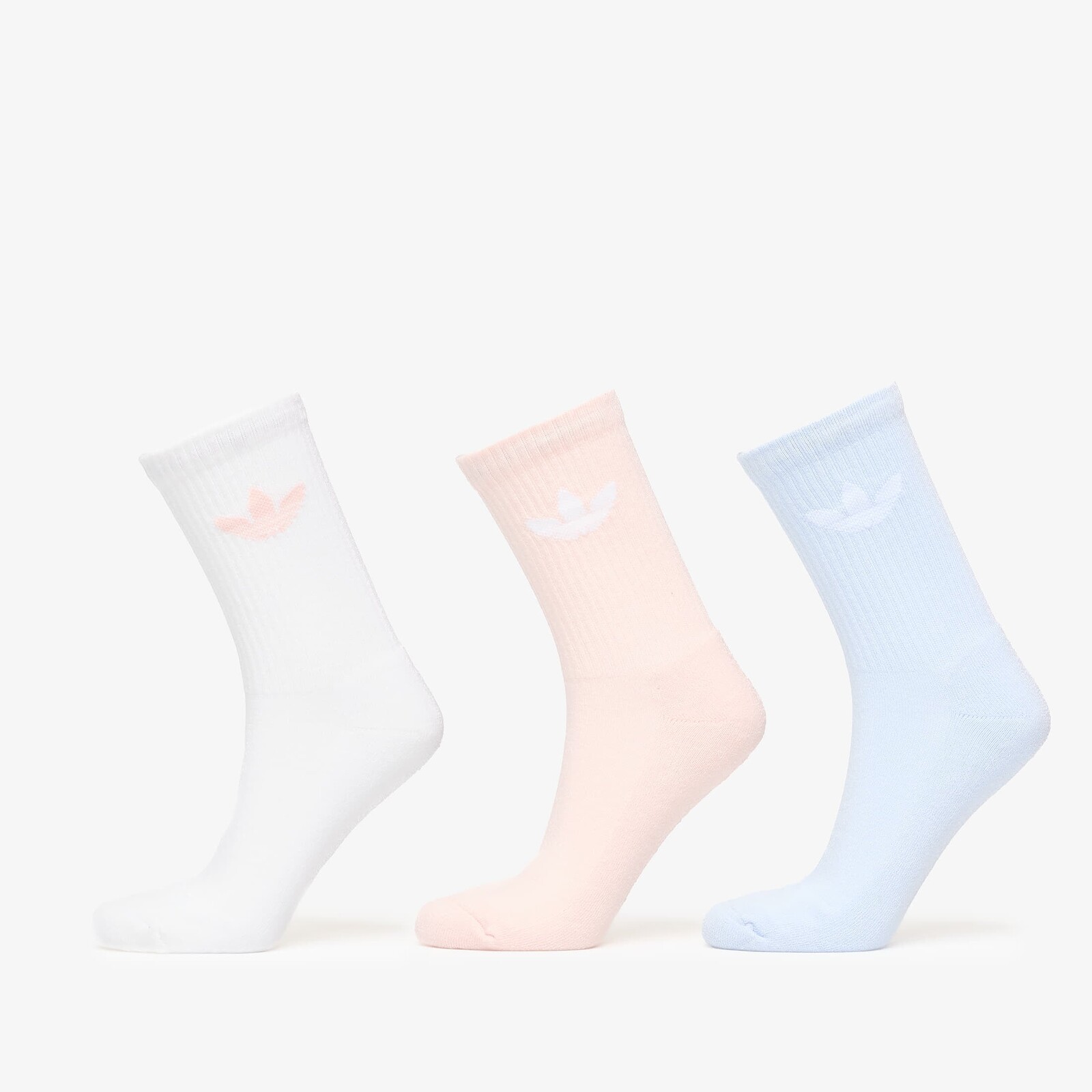 Ponožky adidas Trefoil Crew Sock Cushion 3-Pack White L