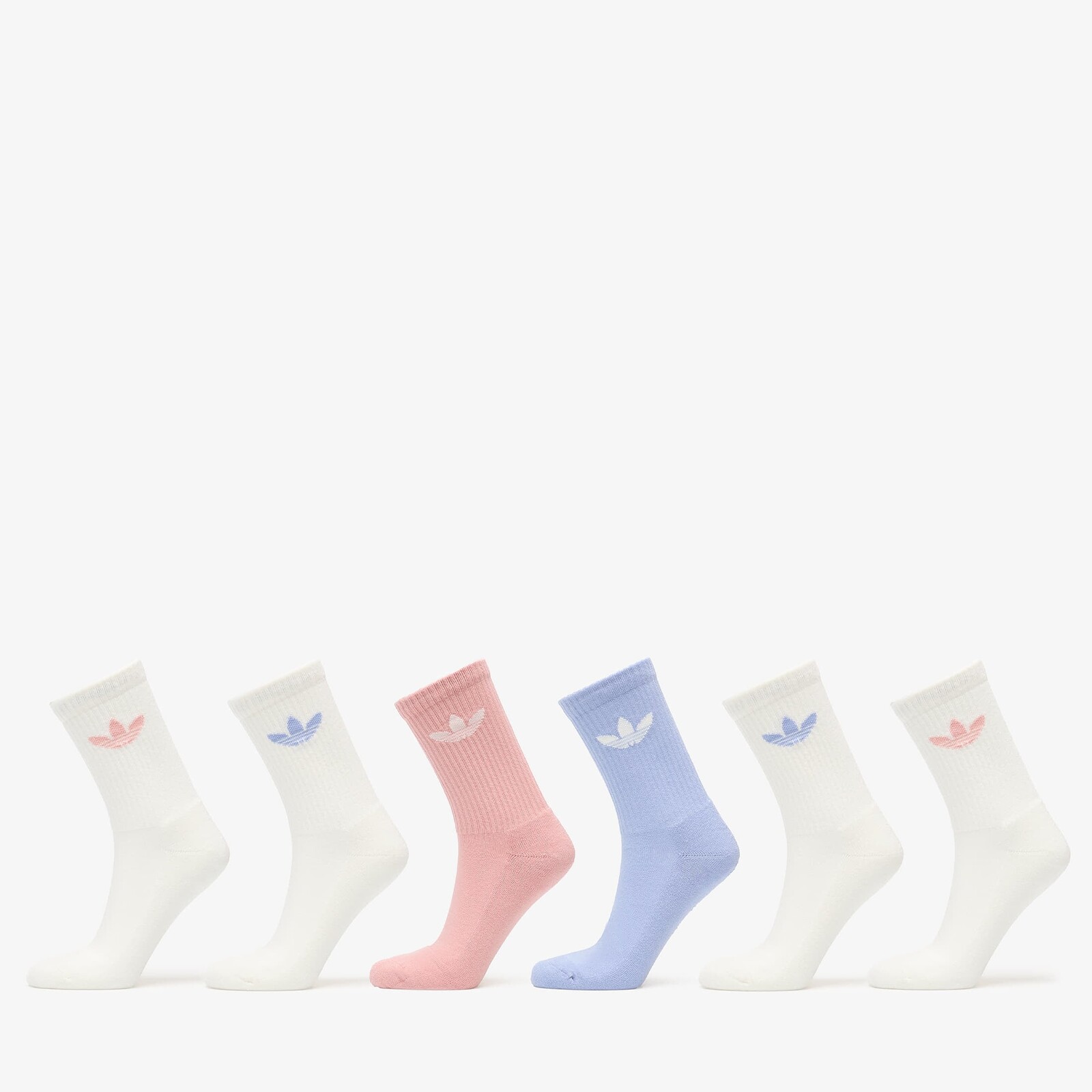 Ponožky adidas Trefoil Crew Sock Cushion 6-Pack Chalk Blue S