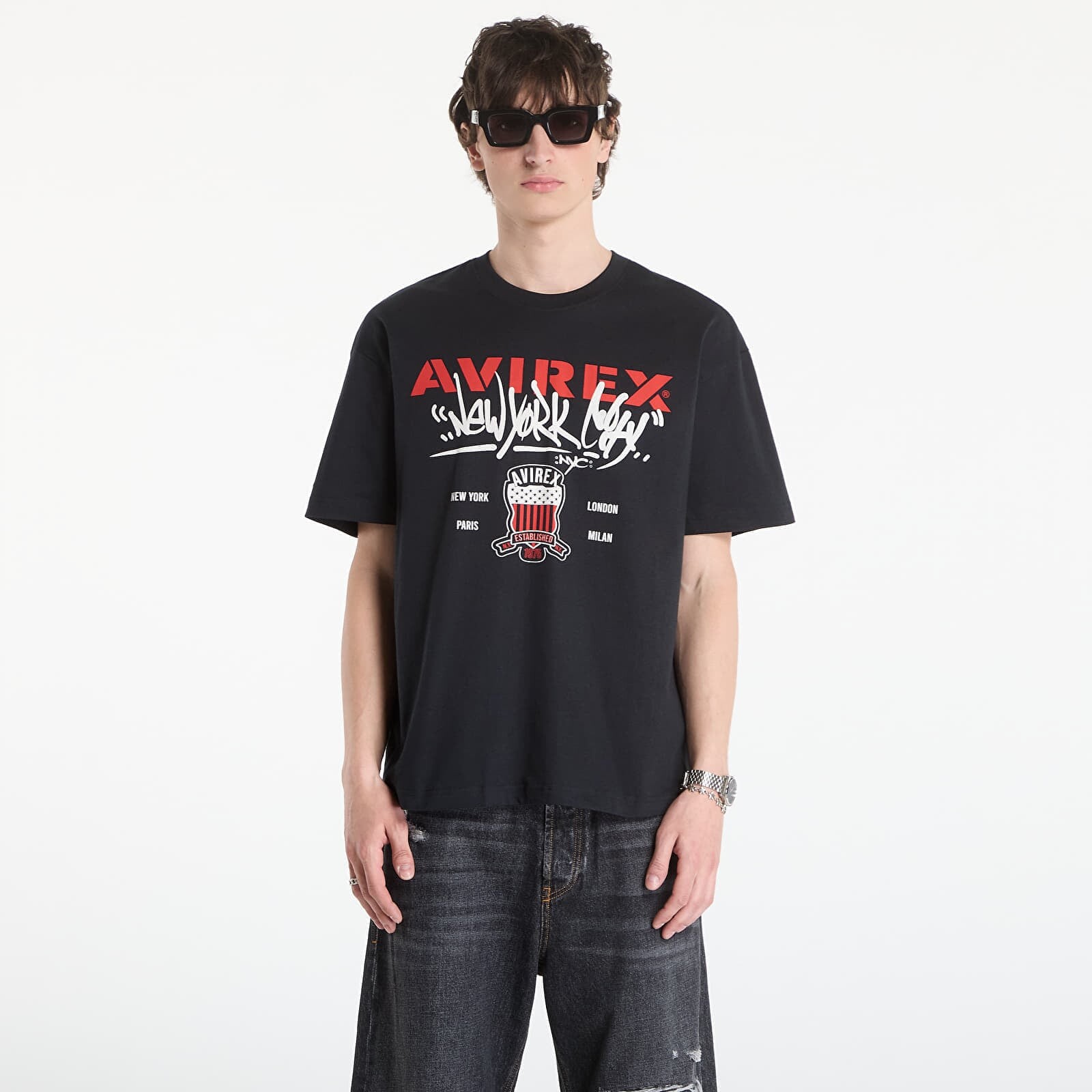 Tričko Avirex New York City Tee Black L