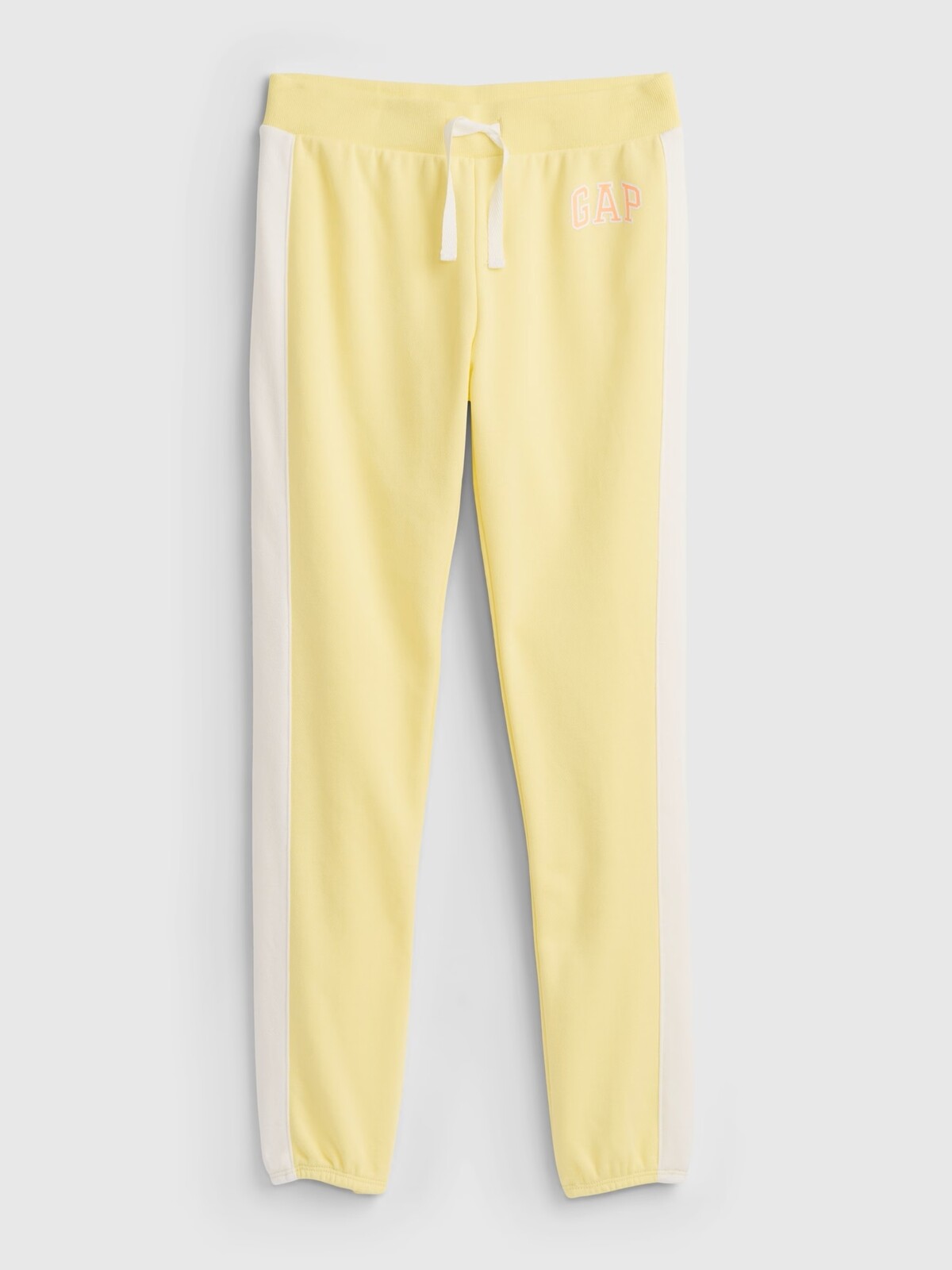 Žlté dievčenské tepláky jogger GAP