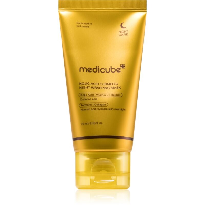 medicube Kojic Acid Tumeric Night Wrapping Mask rozjasňujúca maska pre mdlú, nezjednotenú pleť na noc 75 ml