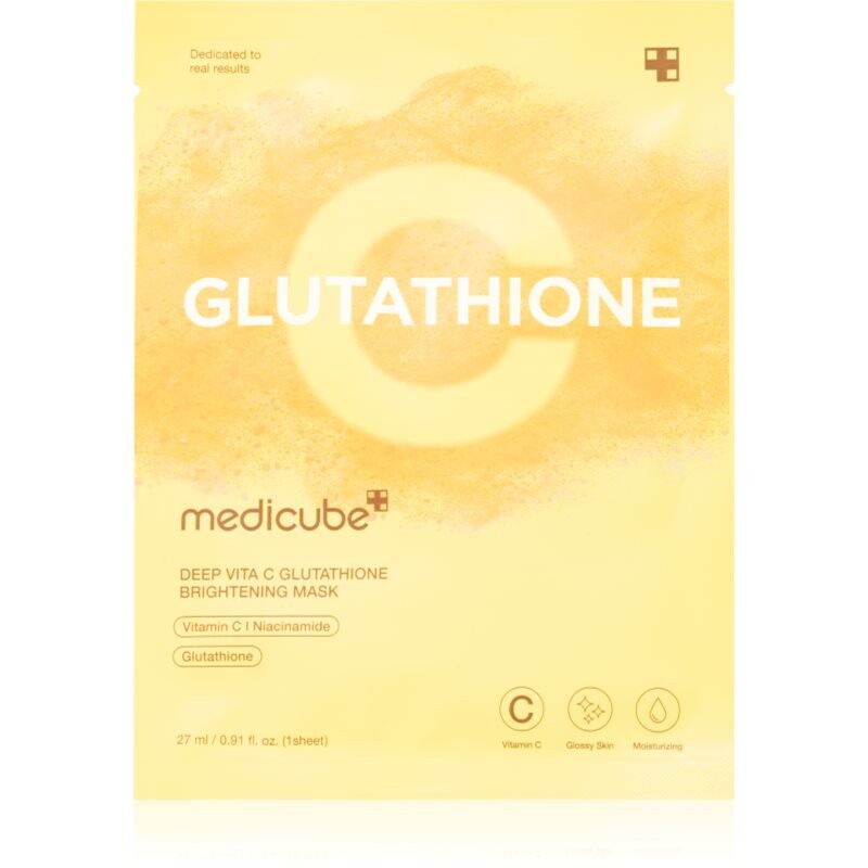 medicube Deep Vita C Glutathione Brightening Mask rozjasňujúca plátienková maska 27 ml