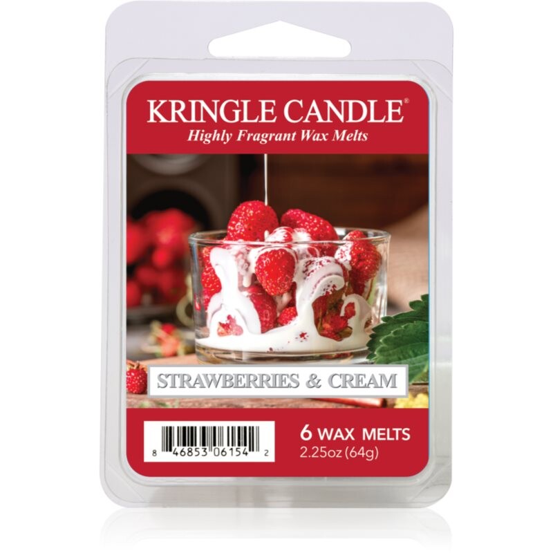 Kringle Candle Strawberries & Cream vosk do aromalampy 64 g