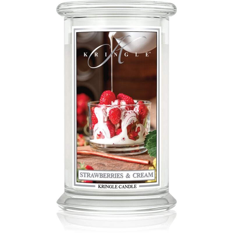 Kringle Candle Classic Strawberries & Cream vonná sviečka 623 g