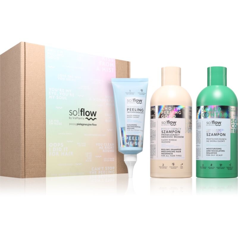 so!flow Scalp Detox & Deep Cleansing Set darčeková sada pre mastnú pokožku hlavy
