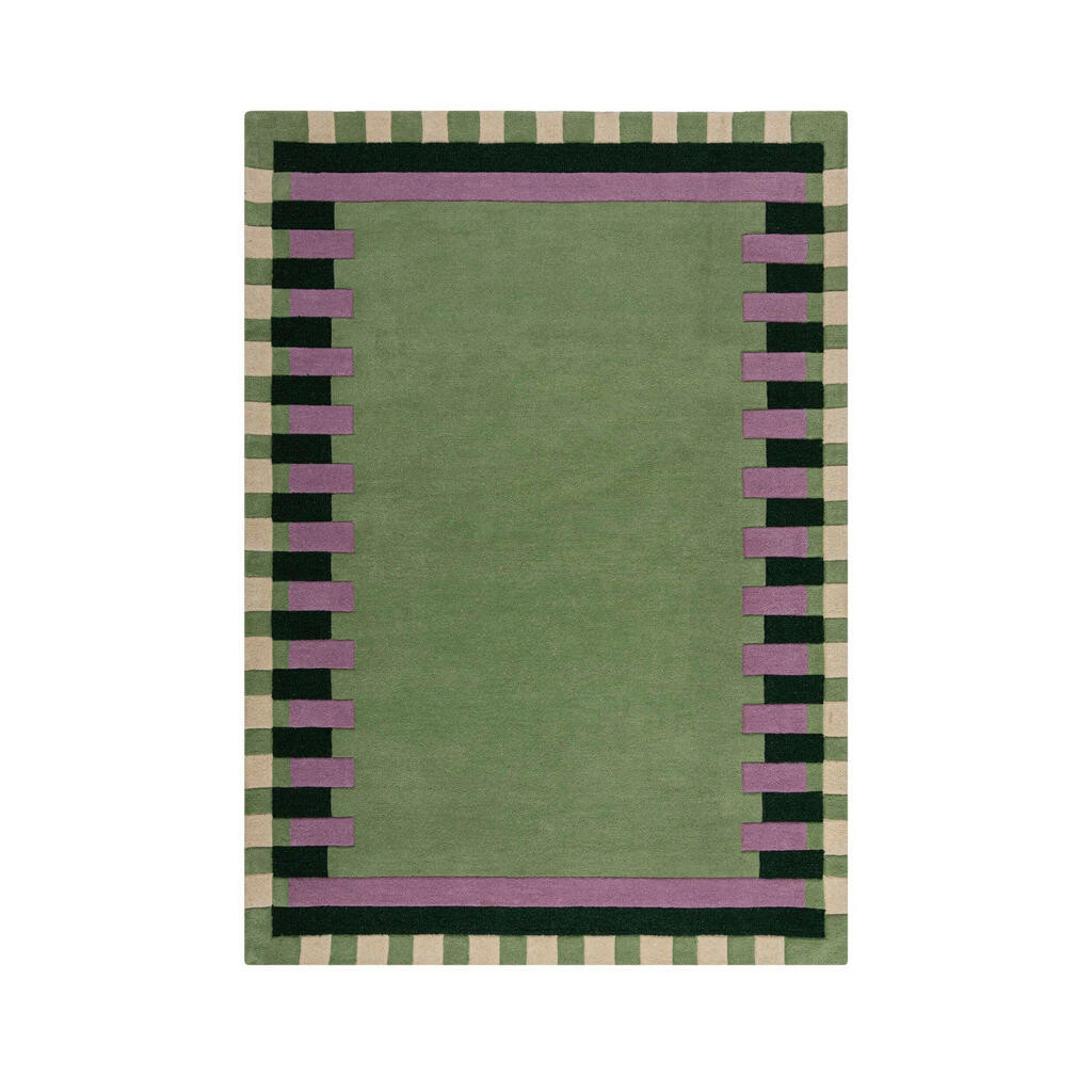 Flair Rugs VLNENÝ KOBEREC, 200/290 cm zelená, lila