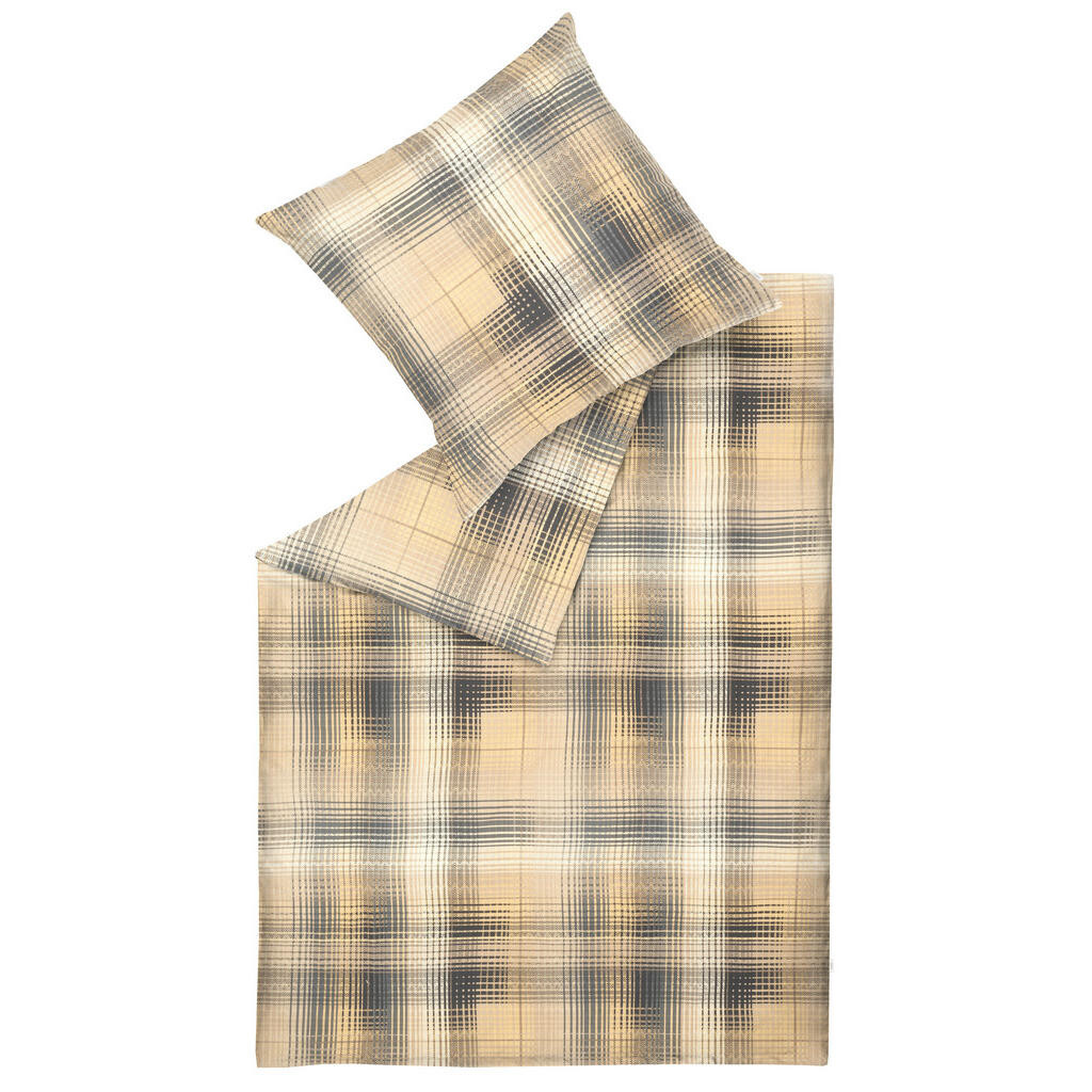 Esprit OBOJSTRANNÁ POSTEĽNÁ BIELIZEŇ, flanel, krémová, čierna, béžová,