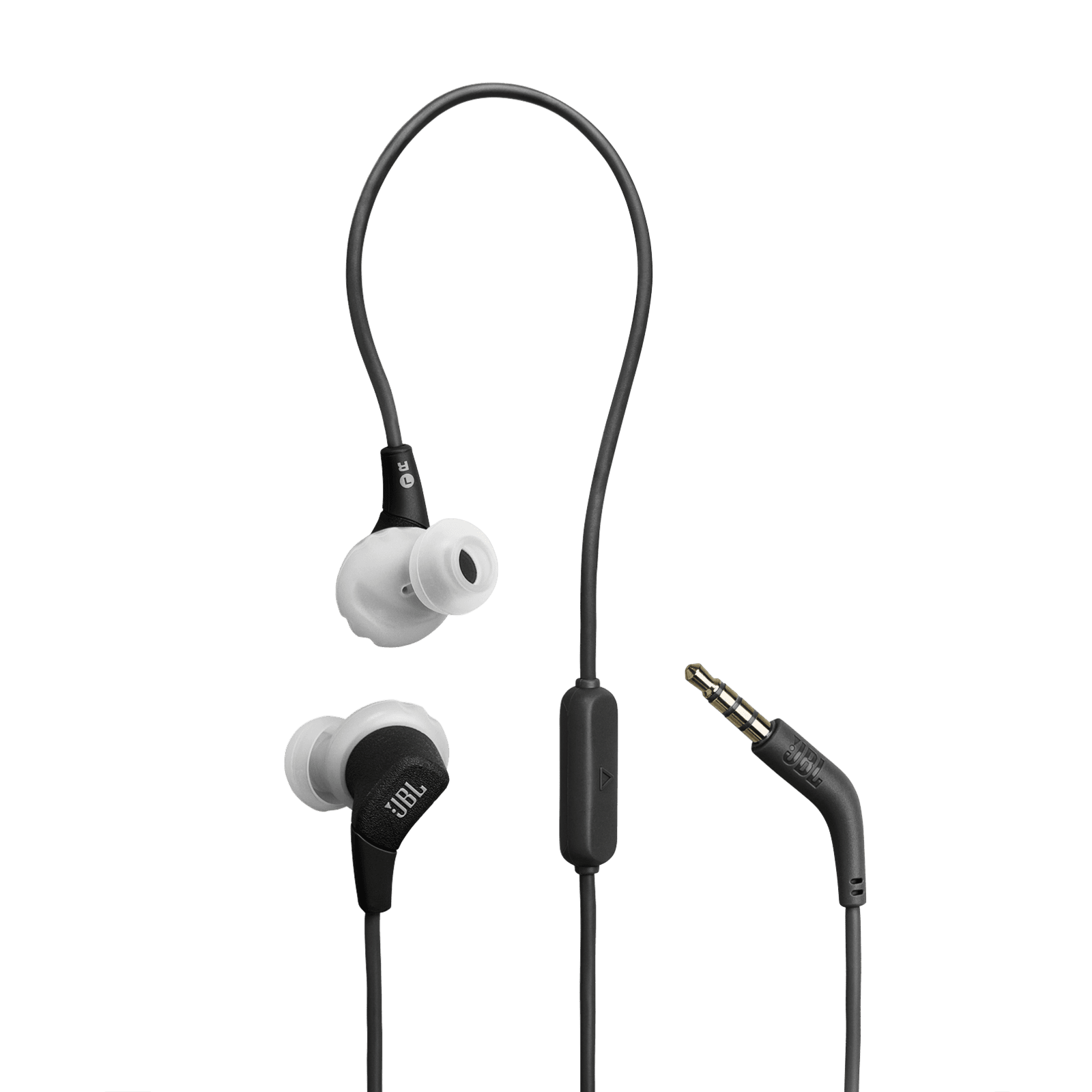 JBL Endurance Run 3 Black/Grey, drôtové športové slúchadlá