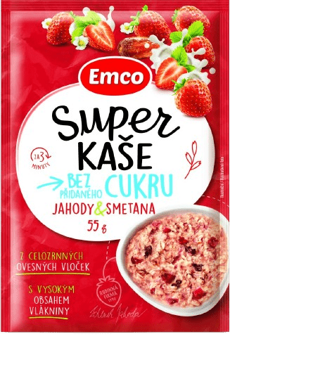 EMCO Super kaša jahody/smotana 55 g