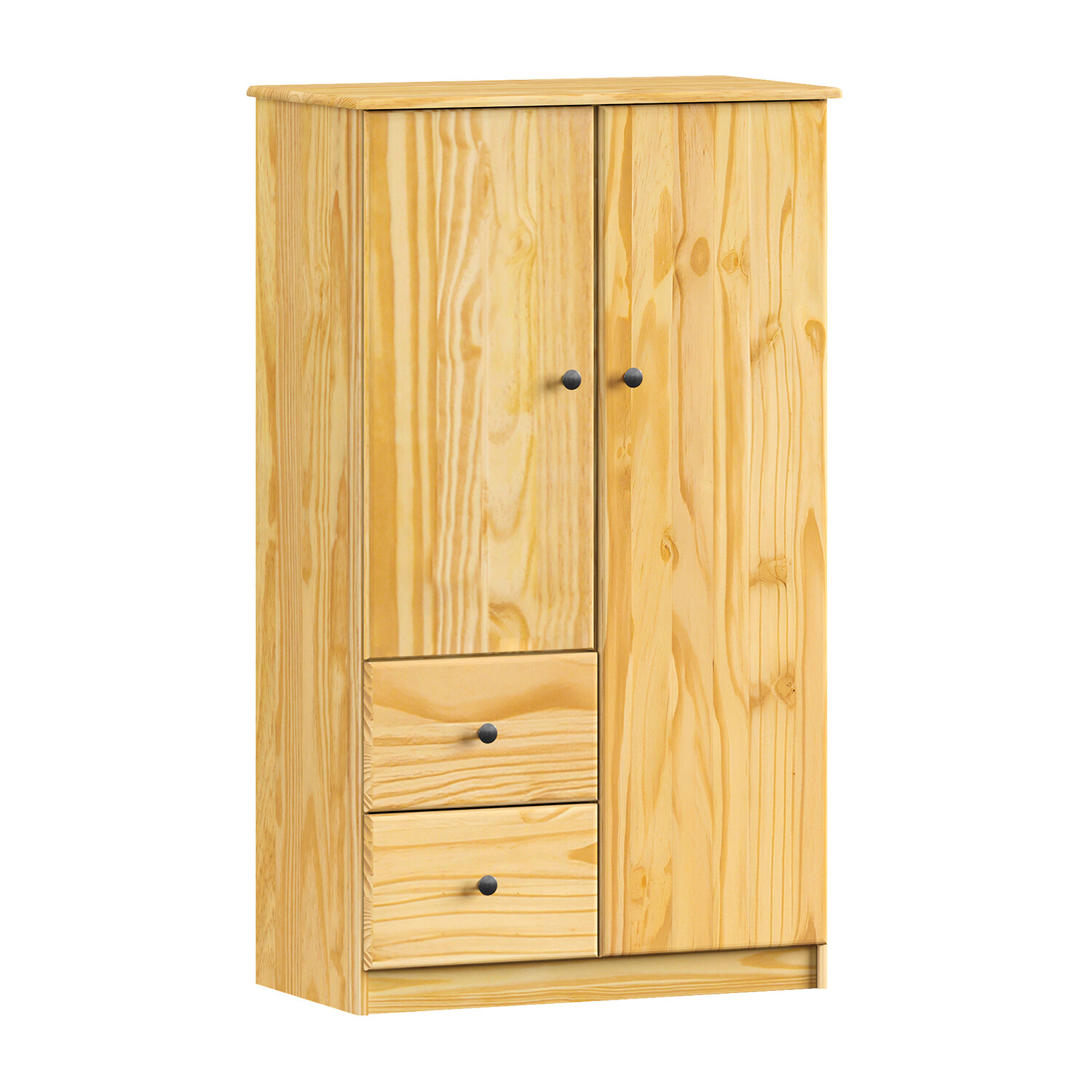 Bielizník 2 dvere + 2 zásuvky, kovové úchytky
