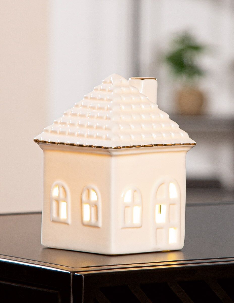 Porcelánový LED domček 