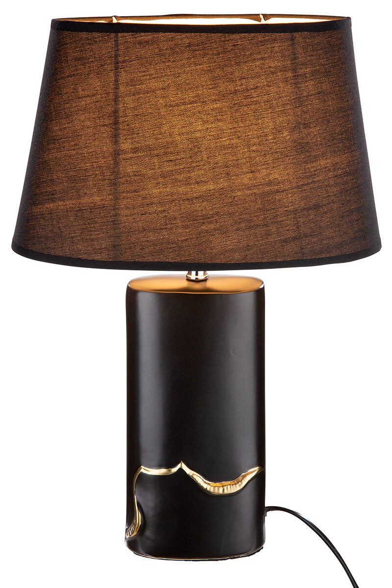 Stolná lampa z čiernej keramiky 